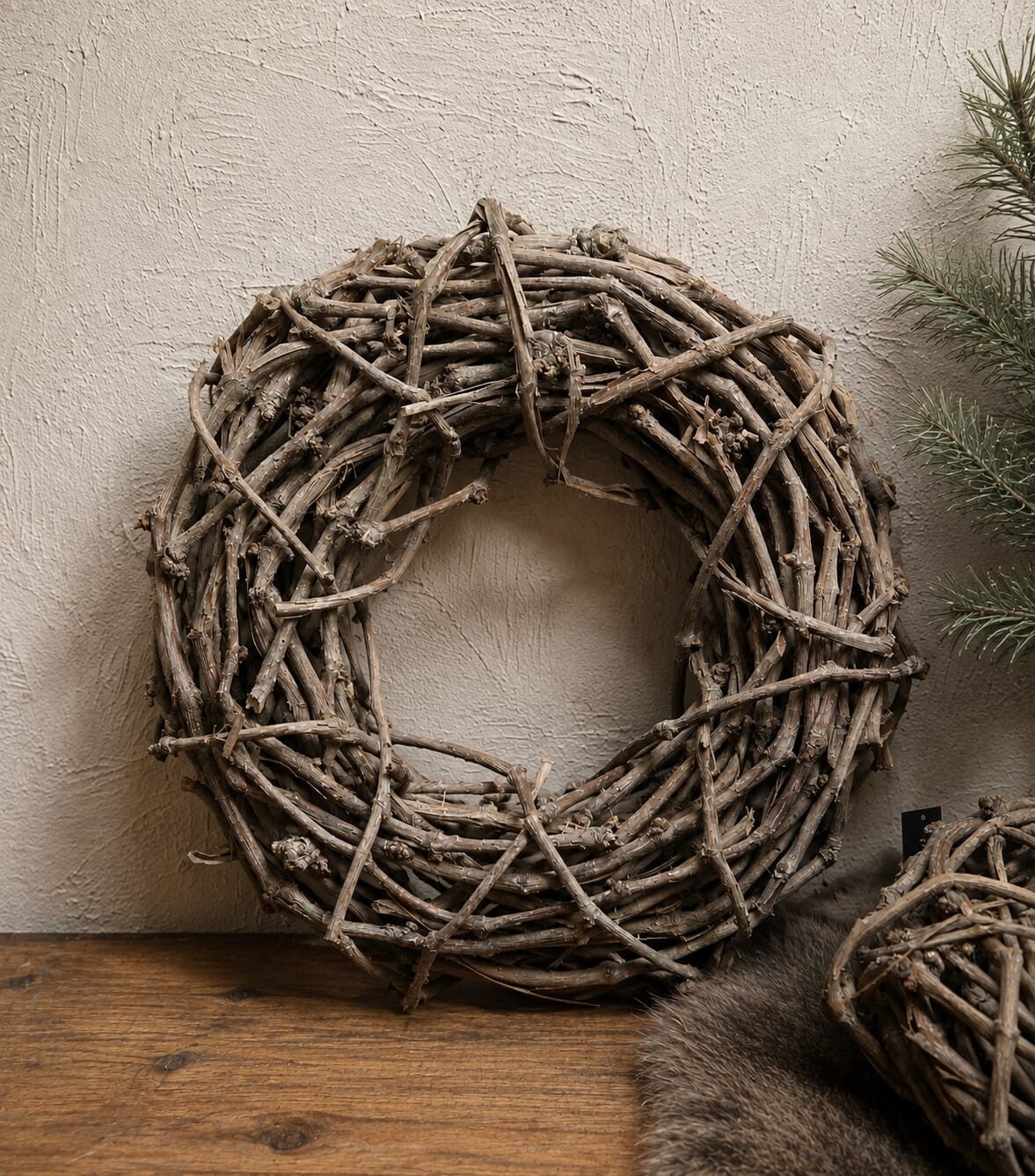 Robuuste houten krans M
