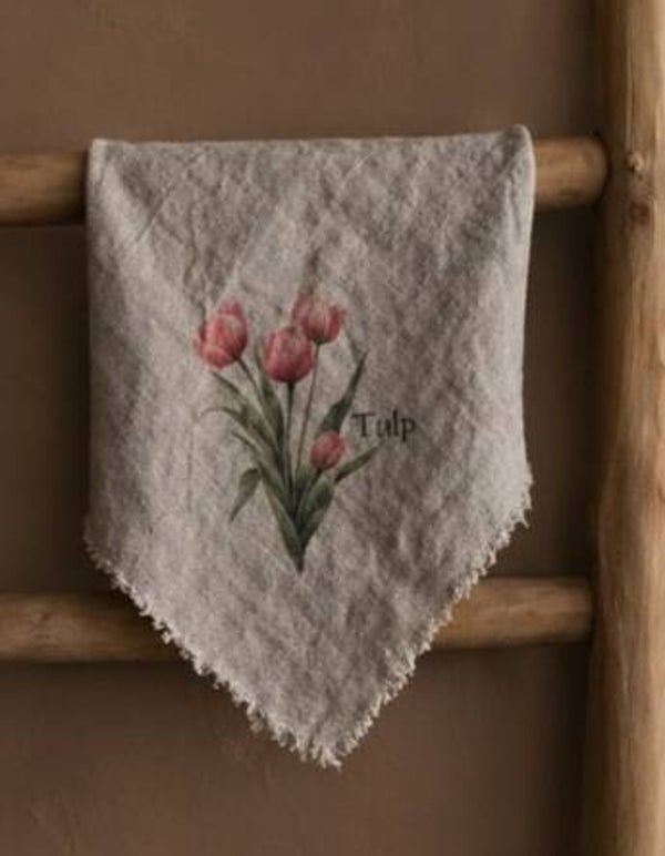 Shabby doek Tulpen