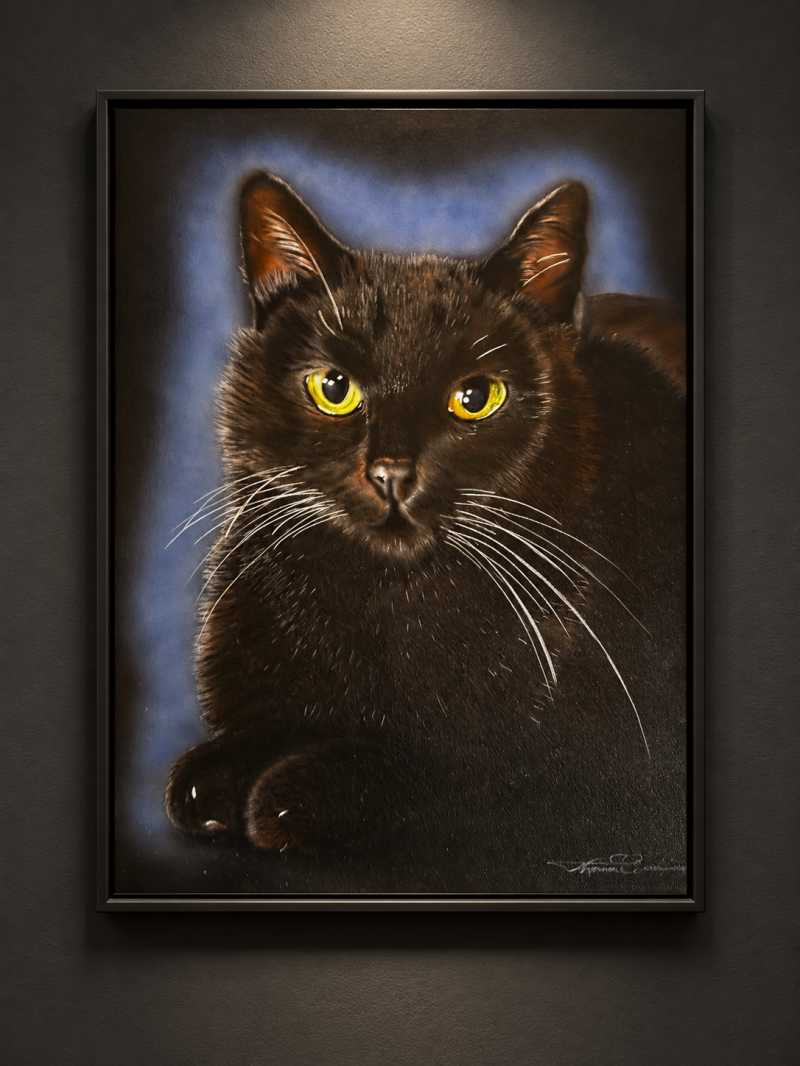 Limited Collection | „Katze Emilie“ 30x40cm gerahmt | UNVERKÄUFLICH 