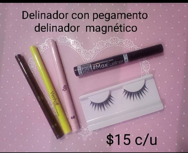 Delineador con pegamento