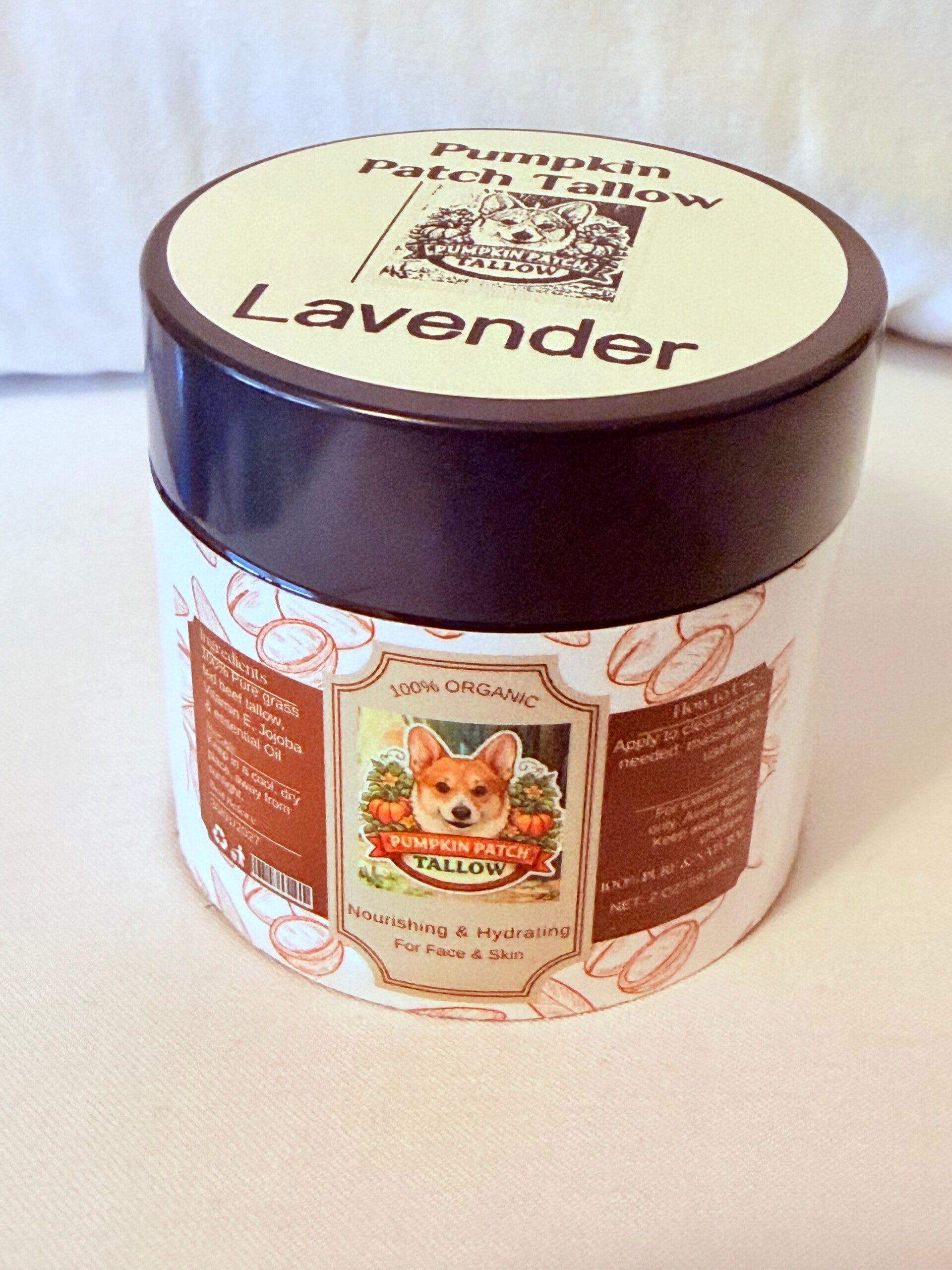 Pumpkin patch tallow with Lavender, jojoba, Vit. E