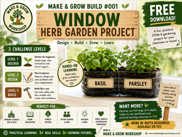 🌿 Build #001 – Window Herb Garden