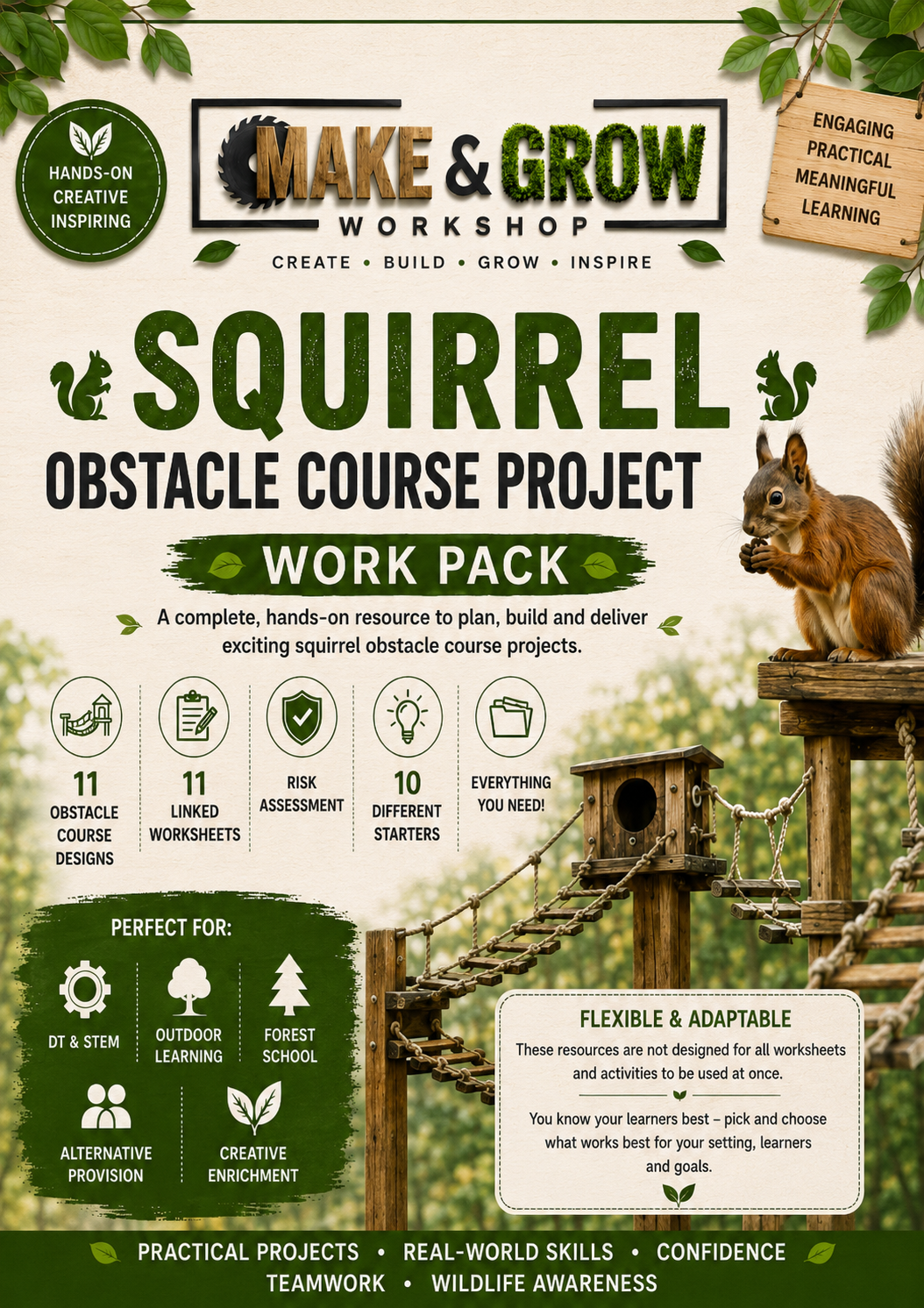 Squirrel Assault Course! 🐿️ Woodland DT & Outdoor Learning Pack