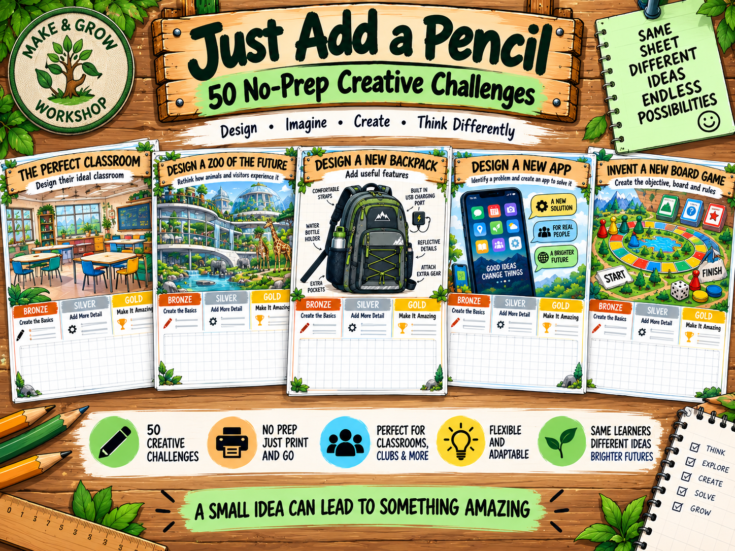 Just Add a Pencil – 50 No-Prep Creative Challenges