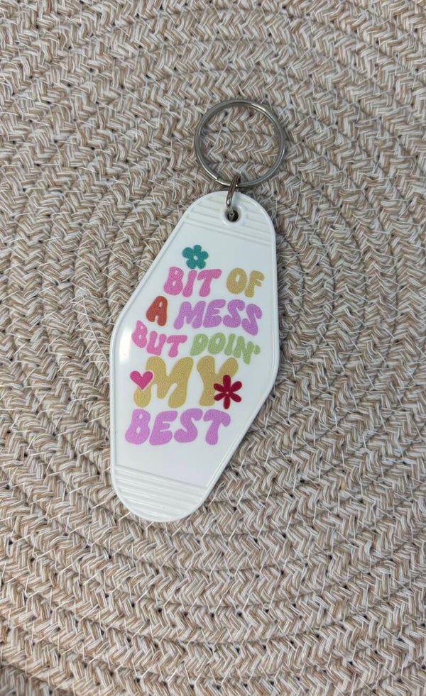 Bit of a mess but doing my best keyring