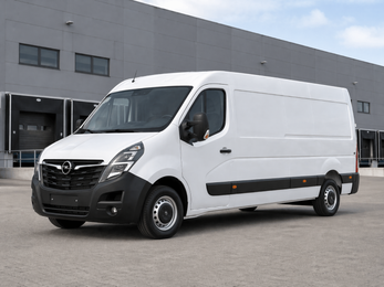 Illustratie van een ruime Opel Movano voor koeriersritten