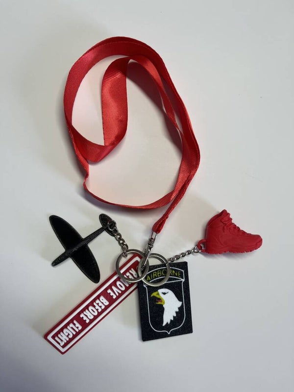 Lanyard Airborne wandeltocht rood