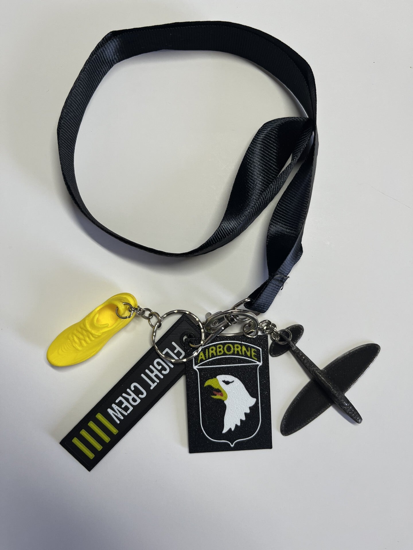 Lanyard Airborne wandeltocht zwart