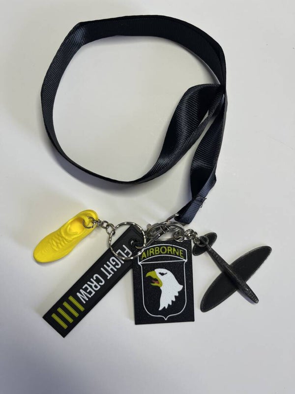 Lanyard Airborne wandeltocht zwart