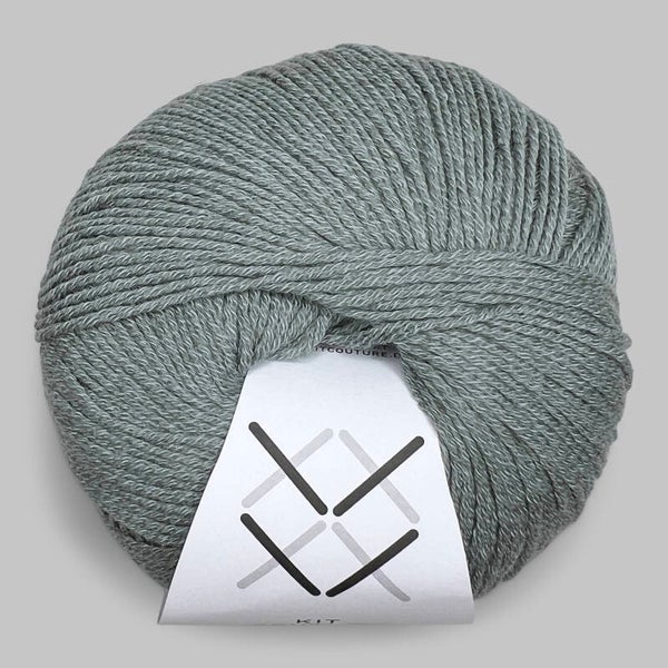 Wool cotton Støvet grøn