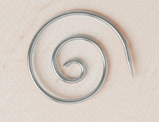 Spiral helping needle by cindy ekman