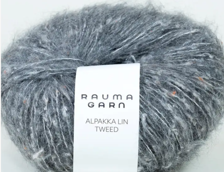 Alpakka Lin 21266 Tweed Mørk grå