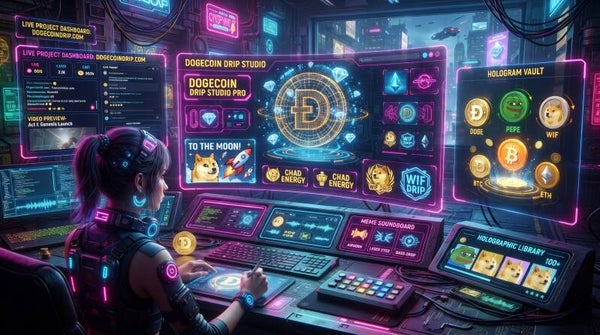 dogecoindrip.com Studio Pro – Ultimate Meme & Crypto Promo Creator