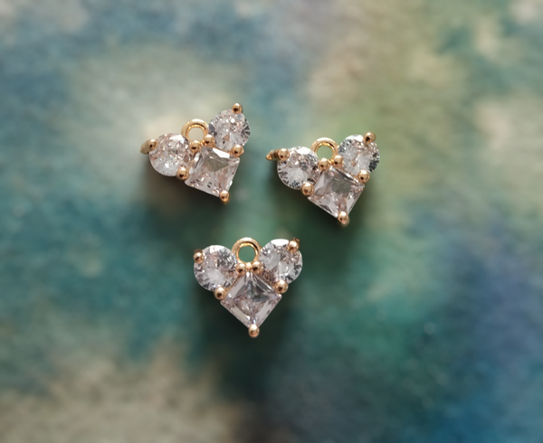 Berlocker ~ mini crystal heart