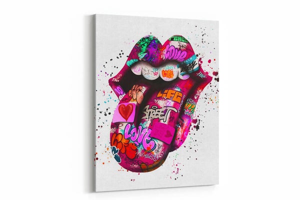 Rolling Stones graffiti tong