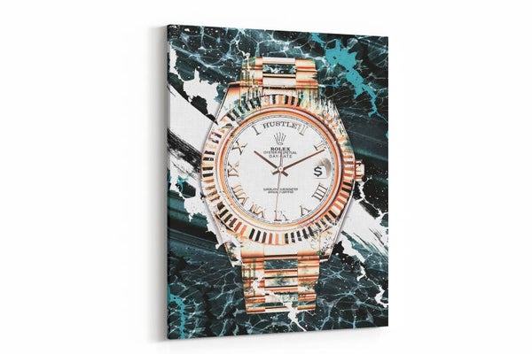 Gouden luxe horloge op marmer