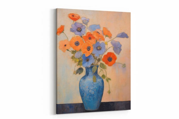 Een levendige bos bloemen in een vaas