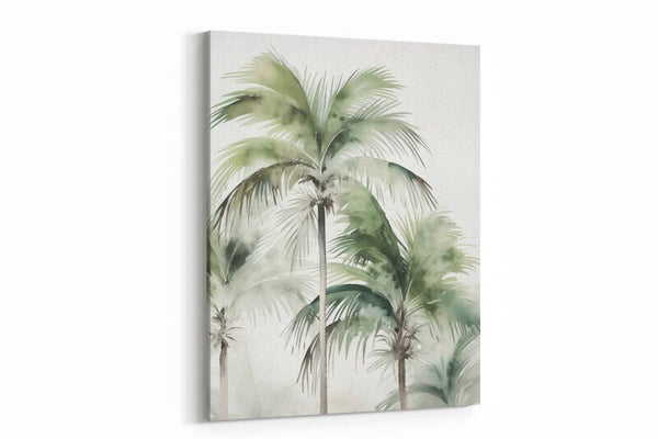 Zachte, mistige palmbomen