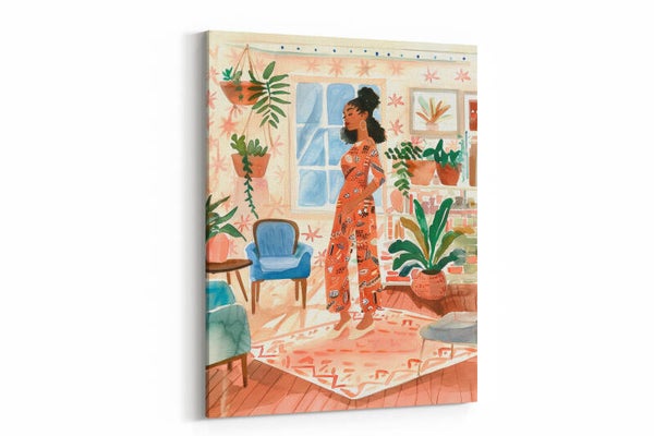 Tropisch interieur kunstwerk