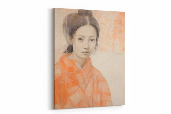 Jonge vrouw in klassieke kimono