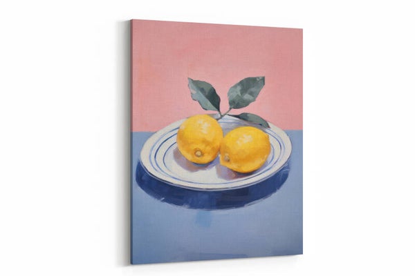 Citroenen op blauw