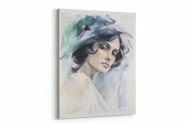 Portret van een vrouw met hoed