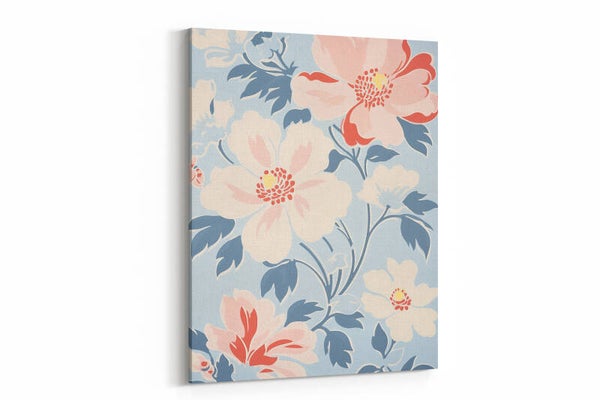 Bloemmotief met zachte kleuren en sierlijke takken