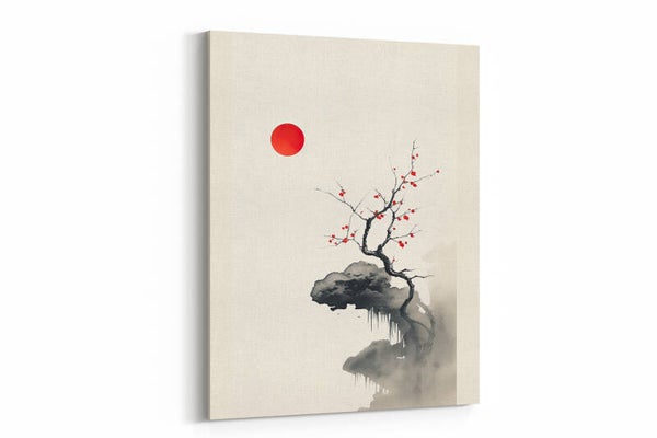 Rode zon en bonsai