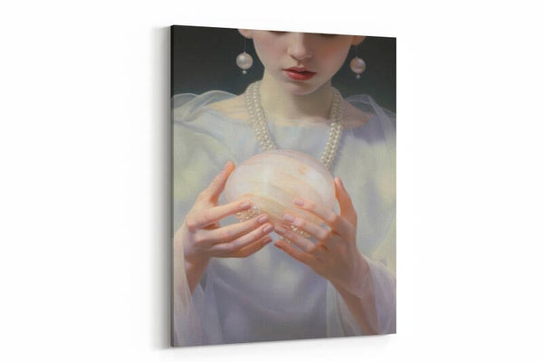 Vrouw met magisch licht in handen