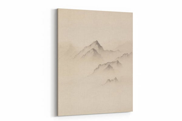 Minimalistische schets van bergen