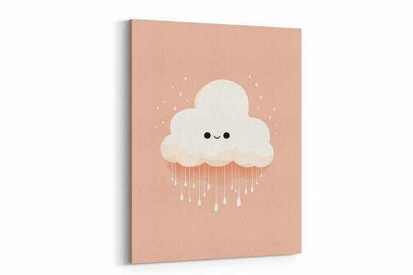 Een kleine, zachte wolk met een lieve uitstraling