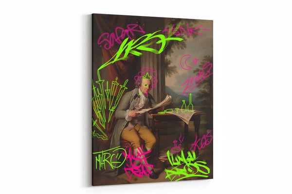 Oude meester met graffiti details