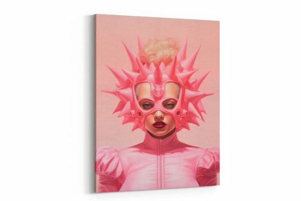 Een kleurrijk en futuristisch portret