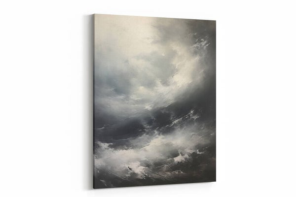 Dramatische stormlucht boven zee