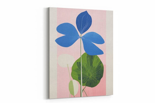 Een abstracte blauwe bloem