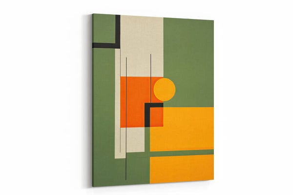 Groen-geel geometrische compositie