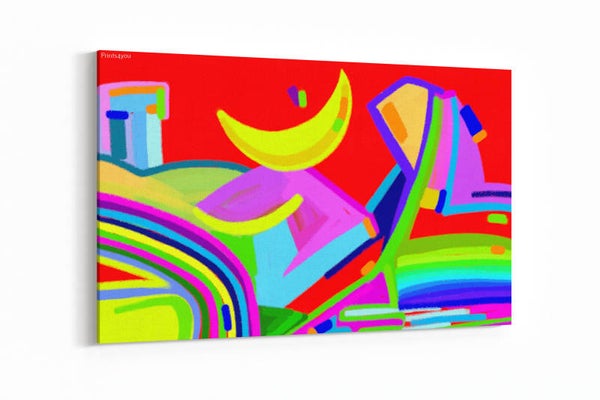 Digitale kunst abstract kleurrijk