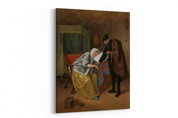 De zieke vrouw, Jan Havicksz. Steen