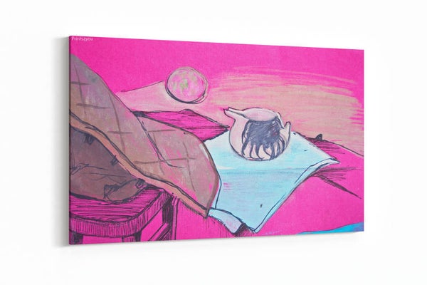 Kunsttekening in roze