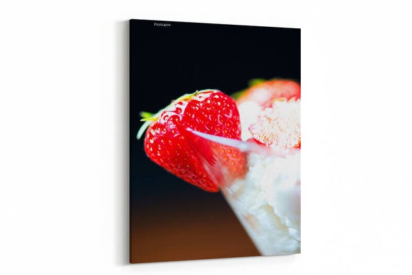Ice cream and strawberry details