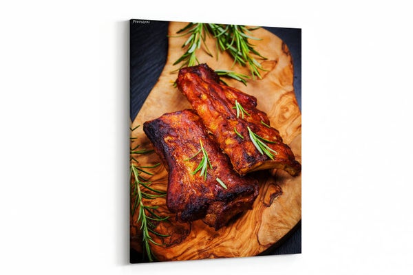 BBQ spare ribs with herbs