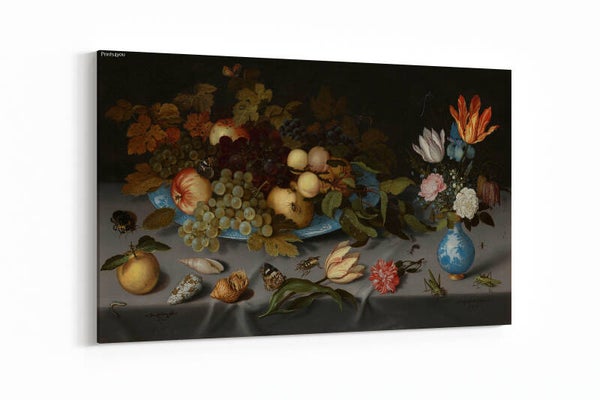 Stilleven met vruchten en bloemen