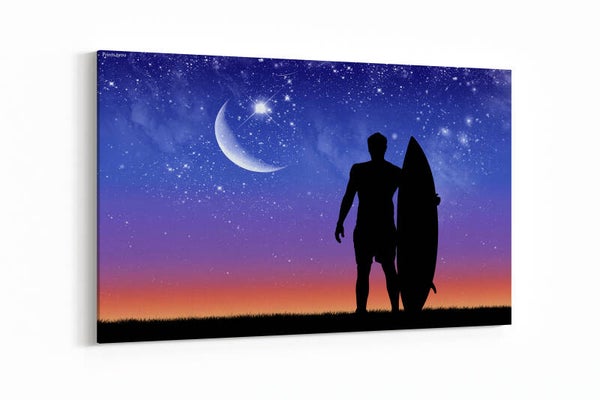 Silhouette of surfer