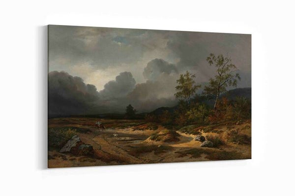 Landschap bij naderend onweer, Willem Roelofs (I), 1850