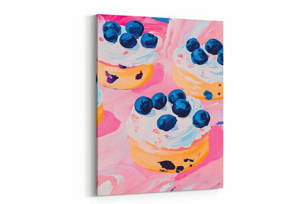 Heerlijke gebakjes met blauwe bessen
