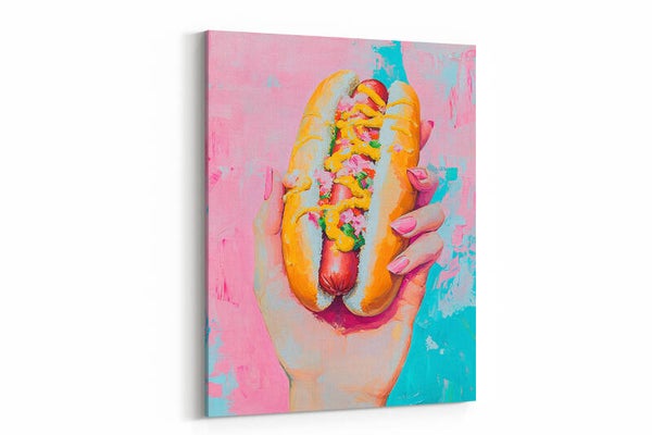 Heerlijke hotdog met mosterd