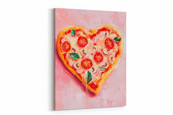 Hartvormige pizza vol liefde