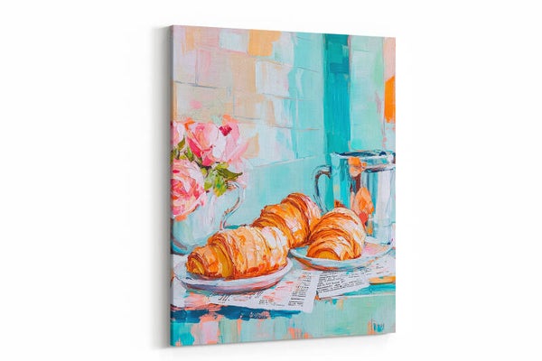 Een klassiek Frans ontbijt met knapperige croissants