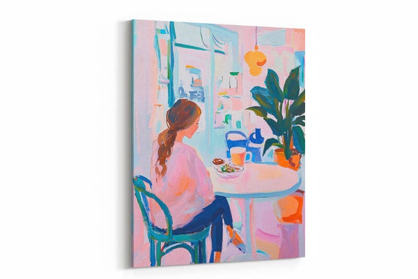 Rustige ochtend aan de ontbijttafel