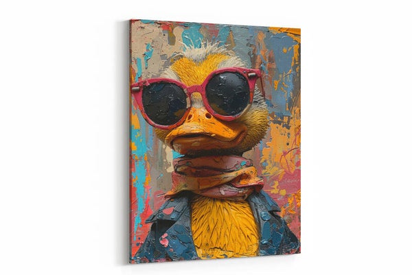 Abstracte eend met graffiti stijl